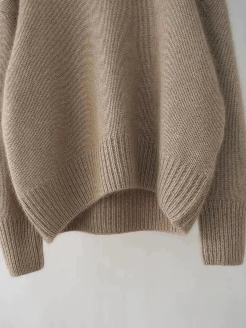 Lisa Stylish High Collar Knitted Sweater