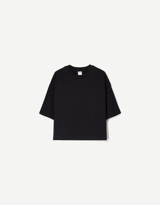 Fiorayne Woman Heavy Cotton Boxy T-Shirt – Short Sleeve Shirt