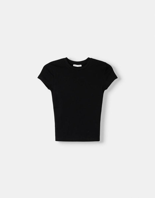 Fiorayne Woman Black Crew Neck T-Shirt – Short Sleeve Classic Fit