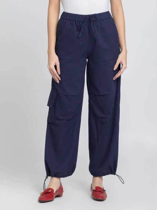 Para Navy Blue Relaxed Pants