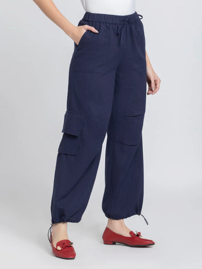 Para Navy Blue Relaxed Pants