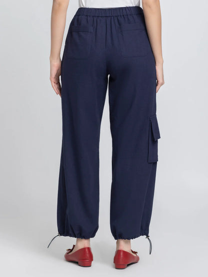 Para Navy Blue Relaxed Pants