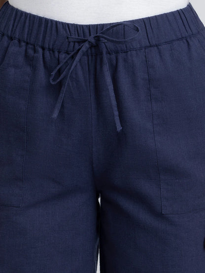 Para Navy Blue Relaxed Pants