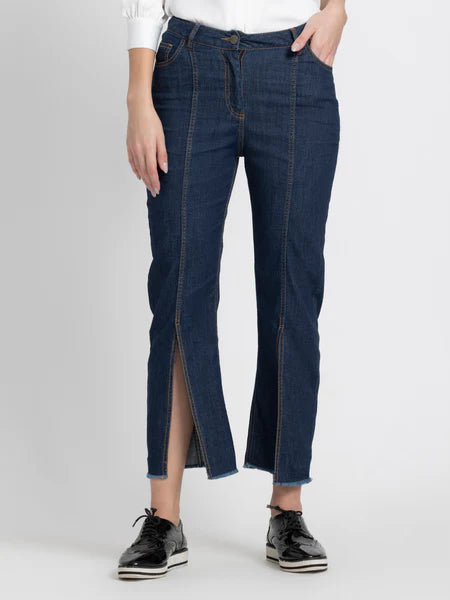 Myriam Slit Leg Opening Denim Jeans