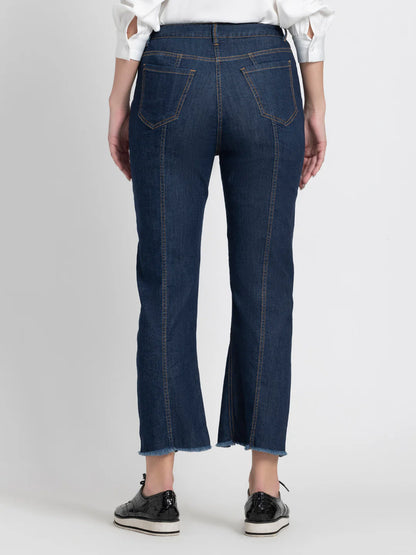Myriam Slit Leg Opening Denim Jeans